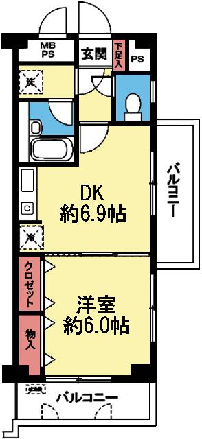 桜木町堂ノ下マンション 間取り図画像