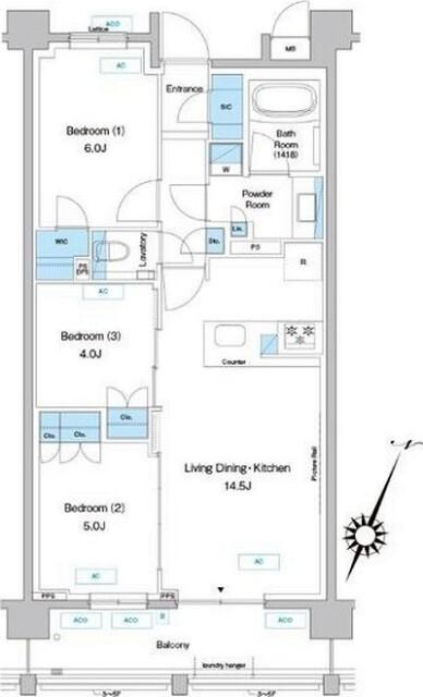 プレディアコート鷺沼 間取り図画像
