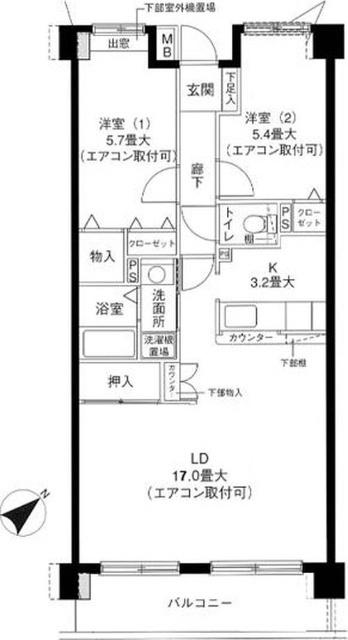 クレールメゾン　都筑 間取り図画像
