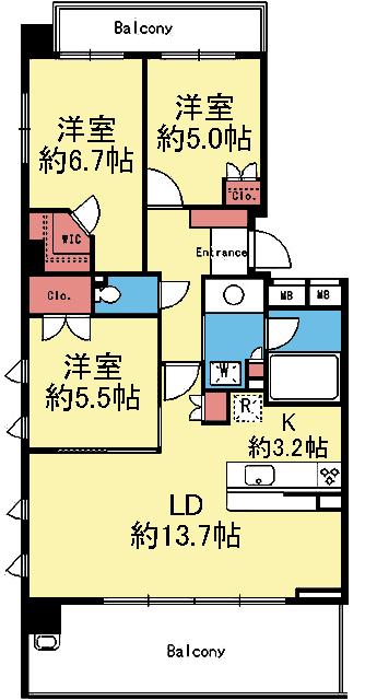パークアクシス大船 間取り図画像