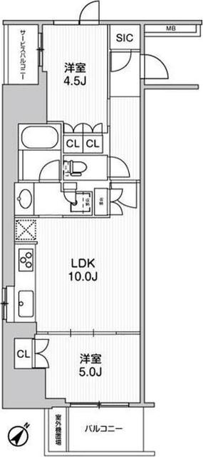 ＷＯＲＶＥ横浜伊勢佐木町 間取り図画像