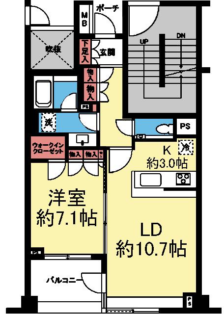 東急ドエル・アルス横浜野毛坂 間取り図画像