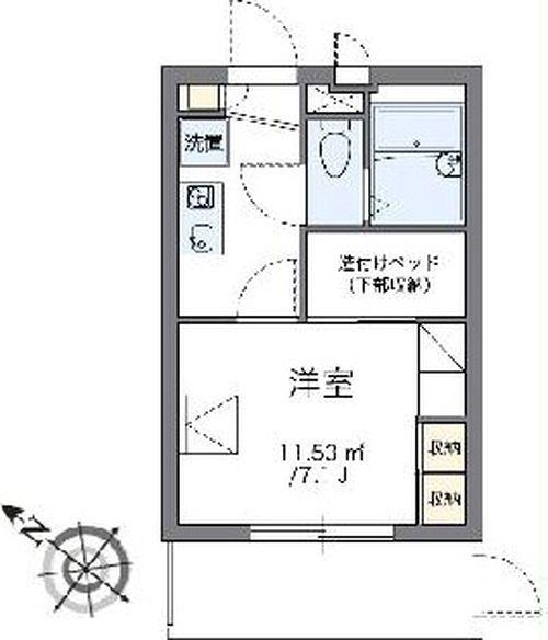 レオパレスマイム 間取り図画像