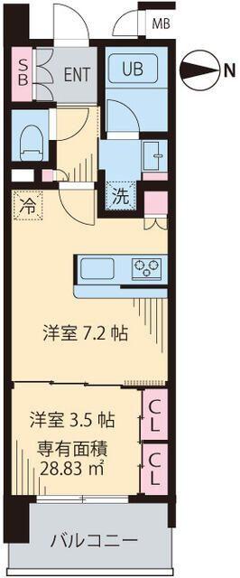 ビイルーム武蔵小杉 間取り図画像