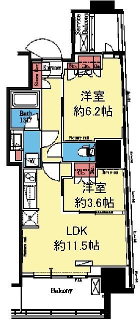パークアクシス横濱関内SQUARE 間取り図画像