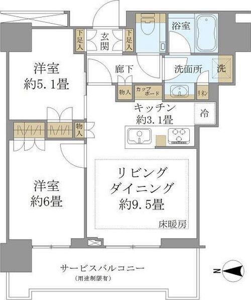 ＴＨＥＹＯＫＯＨＡＭＡＦＲＯＮＴＴＯＷＥＲ 間取り図画像