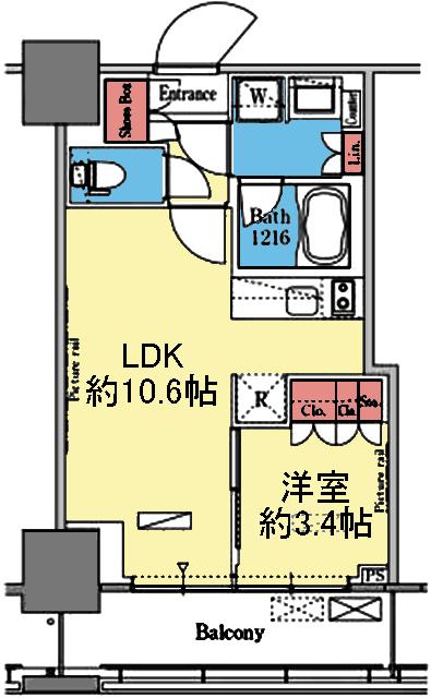 パークアクシス横濱関内SQUARE 間取り図画像