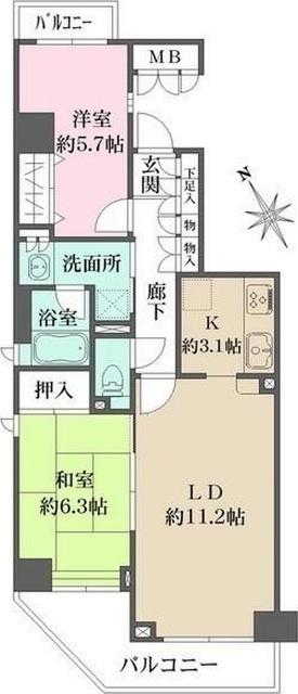 パークハウス鶴見本町通 間取り図画像