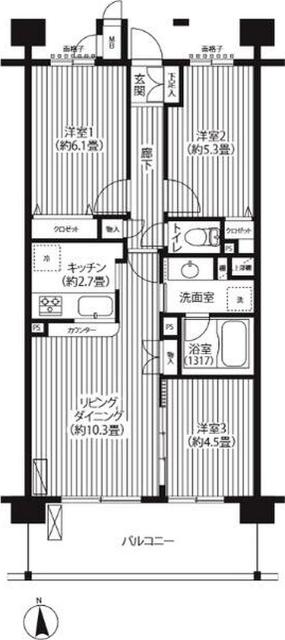ピエス綱島 間取り図画像