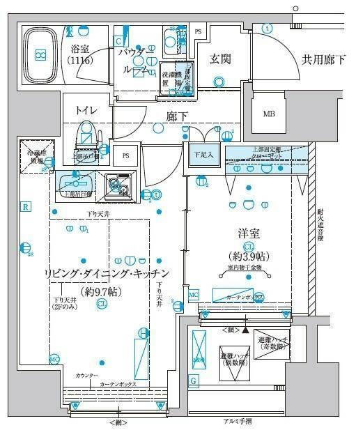 メインステージ横濱真金町 間取り図画像