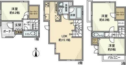 七島町戸建 間取り図画像