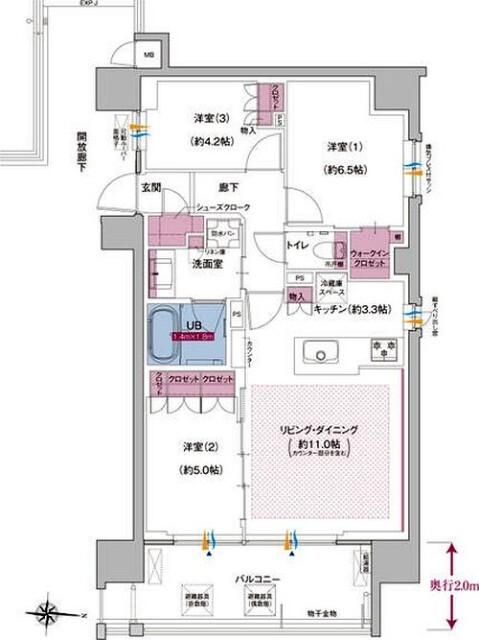 ポレスター大和中央 間取り図画像