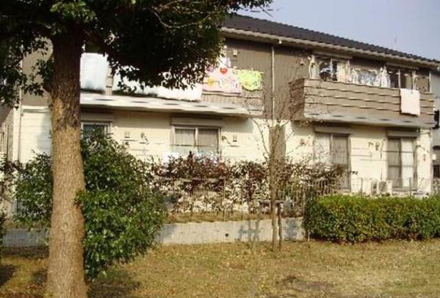 目の前は公園です