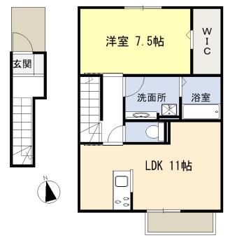 アロマレジデンス松ヶ丘（201） 間取り図画像