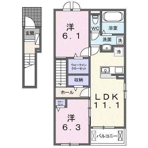 フラン　メゾン　ソレイユ（201） 間取り図画像