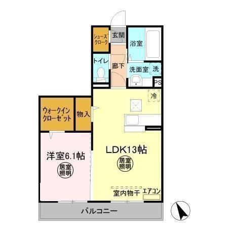 アルカディアAB　A（102） 間取り図画像