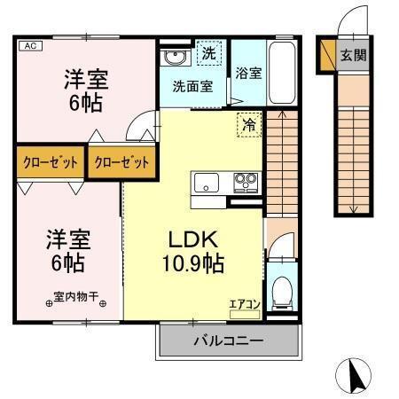 ノ−ルロワール　A（203） 間取り図画像