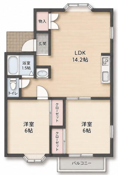 パレス松前台Ｃ棟（201） 間取り図画像