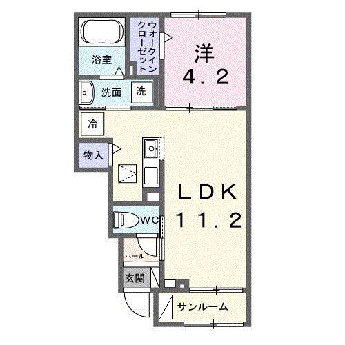 アンフィニ　アムールⅠ（103） 間取り図画像