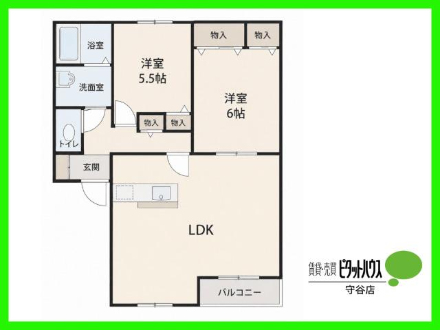 アビタシオン松前台C棟（202） 間取り図画像