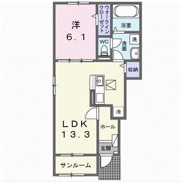 エルヴェ（101） 間取り図画像