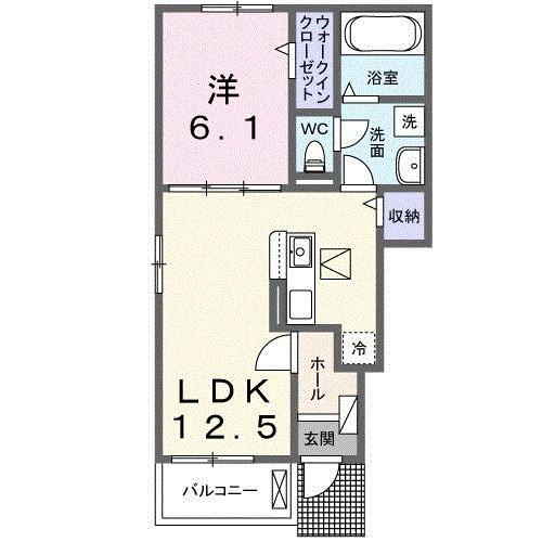 アンフィニ　アムールⅡ（101） 間取り図画像