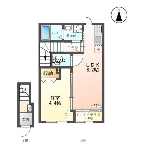 仮）守谷市松ヶ丘５丁目アパート新築工事 間取り図画像