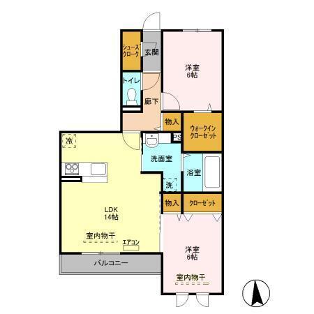 ゼピュロス学園の森　M（202） 間取り図画像