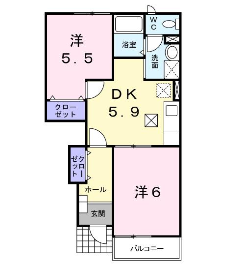 Ｋ・ＳハイツＣ棟（102） 間取り図画像