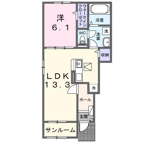 グリフィンドールⅠ（101） 間取り図画像