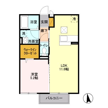 フェリーチェ　A（102） 間取り図画像