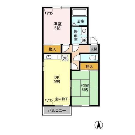 シャトレ・モリヤマ　ＣＤ（D102） 間取り図画像