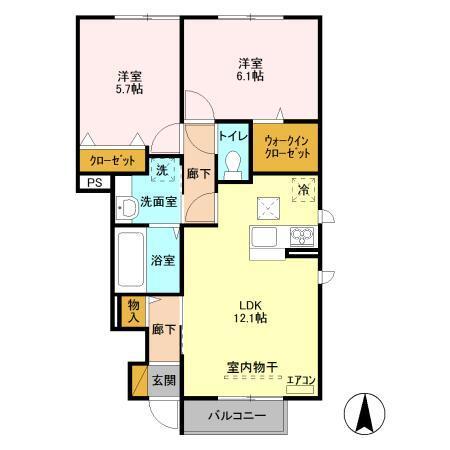 ル・ジャルダン　AB（B105） 間取り図画像