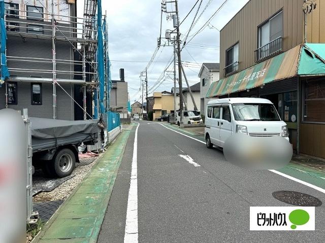 ＼新築／取手市白山6丁目８期【1号棟】 前面道路含む現地写真