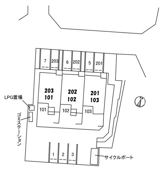ベルプラージ 駐車場