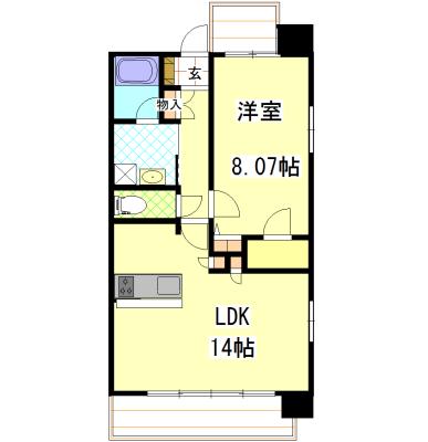 レジデンス西阿知駅前 間取り図画像