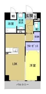 倉敷市四十瀬マンション 間取り図画像