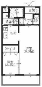 倉敷市玉島爪崎マンション 間取り図画像