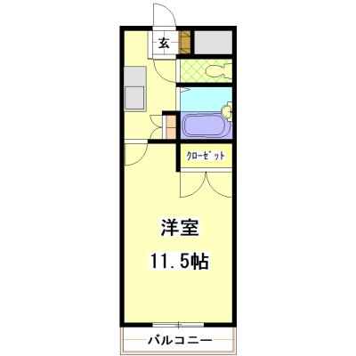 倉敷ライフキャンパス　Ａ棟 間取り図画像