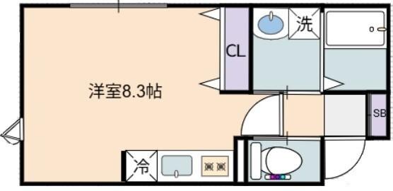 倉敷市玉島長尾アパート 間取り図画像