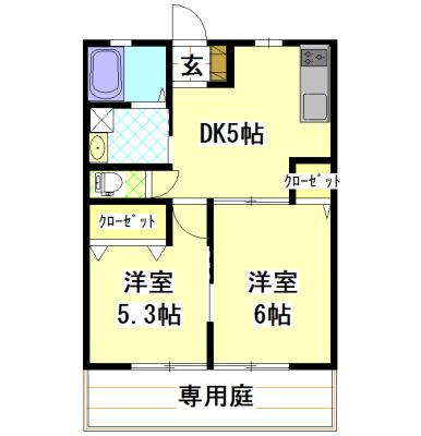 イエンビュ沖　Ａ棟 間取り図画像