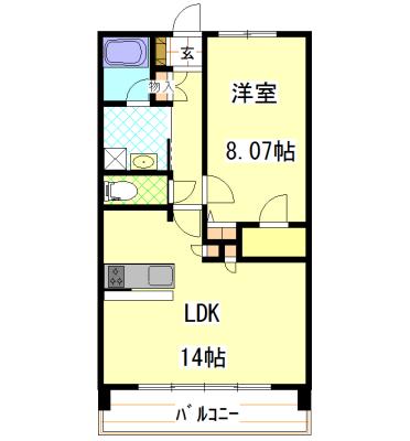 倉敷市西阿知町マンション 間取り図画像