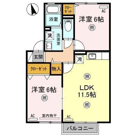 エフロレンス山陽　C棟（203） 間取り図画像