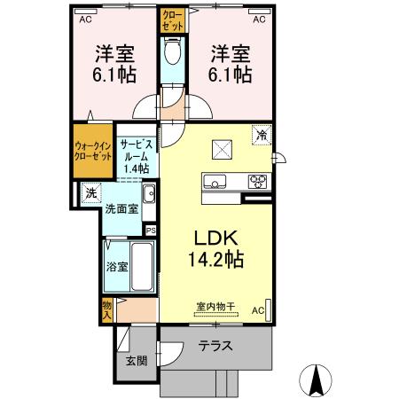 ブランジュール（103） 間取り図画像