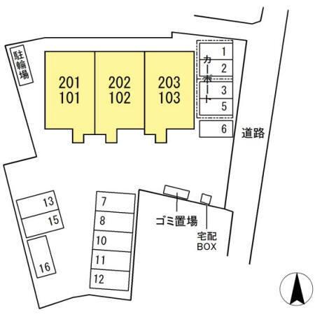ブランジュール（103） 駐車場