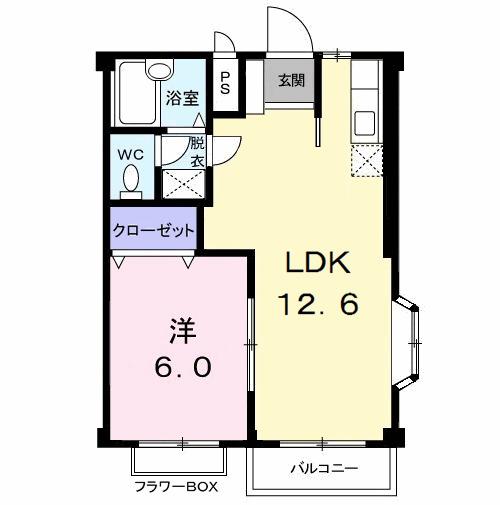 グリーンハイツ中西（201） 間取り図画像