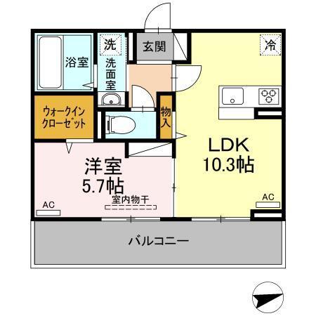 アンジューノ上代　A棟（306） 間取り図画像