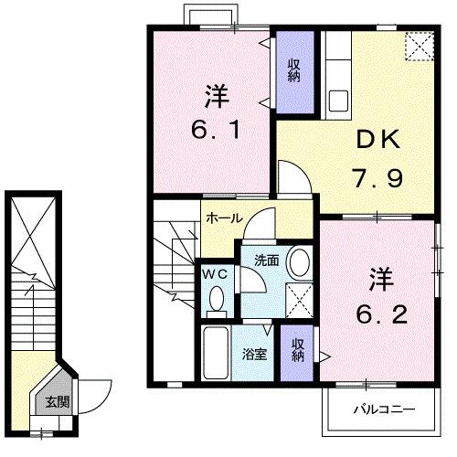 メゾンクレスト（205） 間取り図画像