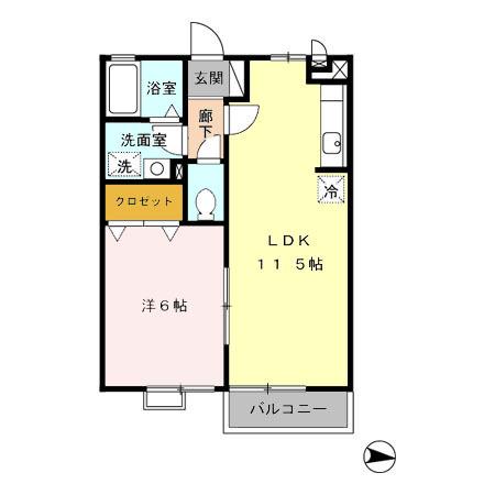 グランブルー（202） 間取り図画像