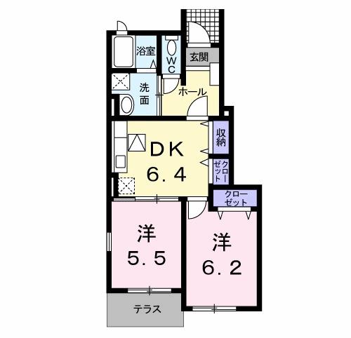 キャッスルウイングⅡ（103） 間取り図画像